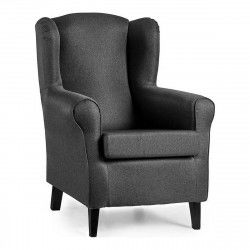 Fauteuil Sade Polyester Bois de pin Gris foncé (65 x 101 x 75 cm) (65 x 101 x...