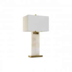 Bureaulamp DKD Home Decor Wit Gouden Metaal Marmer 50 W 220 V 38 x 25 x 76 cm