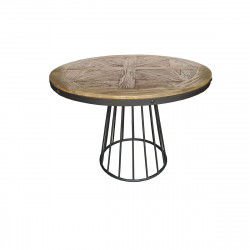 Mesa de Comedor Home ESPRIT Natural Madera Metal 110 x 110 x 78 cm