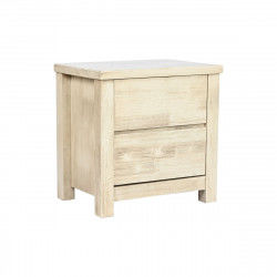 Mesita de Noche Home ESPRIT Natural Acacia 60 x 42 x 60 cm