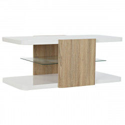 Bijzettafel DKD Home Decor Wit Bruin Kristal Hout MDF 110 x 60 x 45 cm