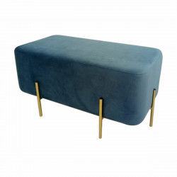 Banquette DKD Home Decor   Bleu Métal Polyester (91 x 46,5 x 42 cm)