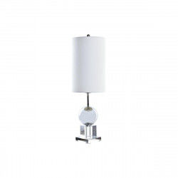 Bureaulamp DKD Home Decor Kristal Zilverkleurig Metaal Wit 25 x 25 x 78 cm...