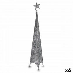 Albero di Natale Torre Stella Argentato Metallo Plastica 34 x 154 x 34 cm (6...