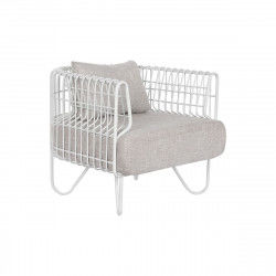 Armchair Home ESPRIT White Metal 76 x 66 x 65 cm