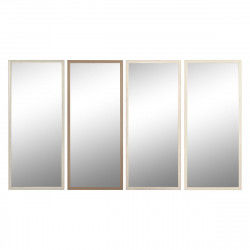 Espejo de pared Home ESPRIT Blanco Marrón Beige Gris Cristal Poliestireno 66...