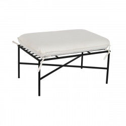 Footrest Home ESPRIT White Black Metal Urban 75 x 50 x 45 cm