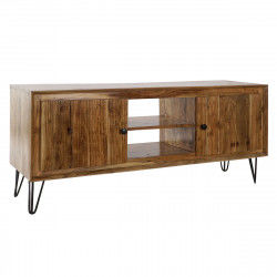 Mueble de TV DKD Home Decor 145 x 42 x 61 cm Negro Marrón Acacia