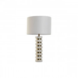 Bureaulamp Home ESPRIT Wit Gouden Marmer 50 W 220 V 38 x 38 x 72 cm