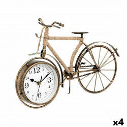 Horloge de table Bicyclette Bronze Métal 24 x 37 x 9,5 cm (4 Unités)