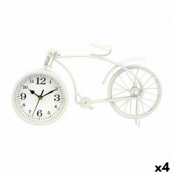 Horloge de table Bicyclette Blanc Métal 38 x 20 x 4 cm (4 Unités)