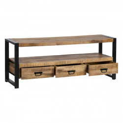 Tv-meubel MARA 150 x 45 x 60 cm Natuurlijk Zwart Hout Ijzer