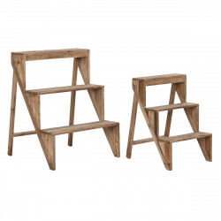 Scaffale DKD Home Decor Naturale Marrone scuro Alluminio Abete Legno...