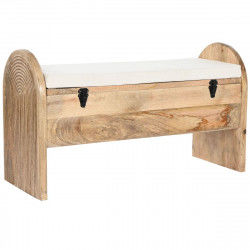 Panca Home ESPRIT Bianco Naturale Marrone Chiaro Legno di mango 100 x 36 x 57 cm