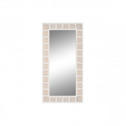 Wall mirror Home ESPRIT White Mango wood Indian Man Stripped 90 x 2,5 x 180 cm