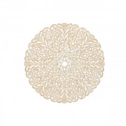 Decoración de Pared Home ESPRIT Blanco Natural Mandala Indio 119 x 1,5 x 119 cm