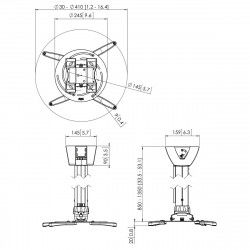 Plafondondersteuning voor Projector Vogel's PPC 2585