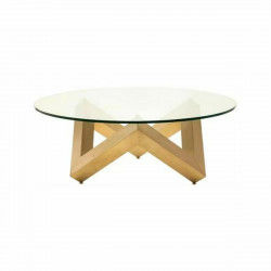 Hoofdtafel DKD Home Decor Staal Gehard glas 90 x 90 x 45 cm