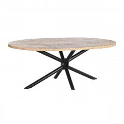 Mesa de Comedor DKD Home Decor Natural Negro Metal Madera de mango 200 x 100...