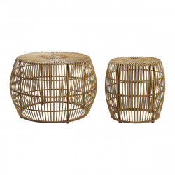 Set of 2 tables DKD Home Decor Light brown 70 x 70 x 50 cm