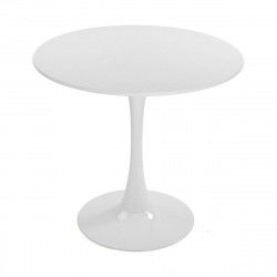 Table Circular White Metal MDF Wood (80 x 73 x 80 cm)