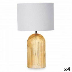 Lampe de bureau Rayures 40 W Ambre Verre 25,5 x 43,5 x 25,5 cm (4 Unités)