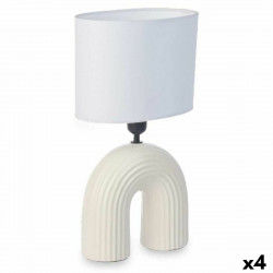 Bureaulamp Brug 60 W Wit Keramisch 26 x 41 x 15,5 cm (4 Stuks)