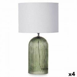 Bureaulamp Strepen 40 W Groen Kristal 25,5 x 43,5 x 25,5 cm (4 Stuks)