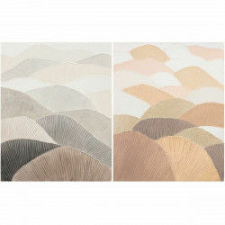 Painting DKD Home Decor 80 x 3,7 x 100 cm Moutain Scandinavian (2 Units)