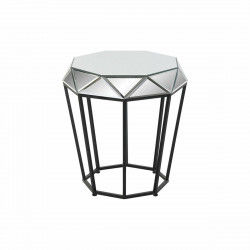 Table d'appoint DKD Home Decor Noir Métal Miroir 50 x 50 x 55 cm