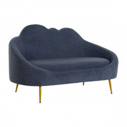 Sofa DKD Home Decor Blauw Gouden Metaal Wolken Scandi 155 x 75 x 92 cm