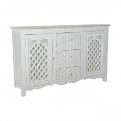 Dientafel DKD Home Decor   Wit Mangohout Spiegel 122 x 39 x 77 cm