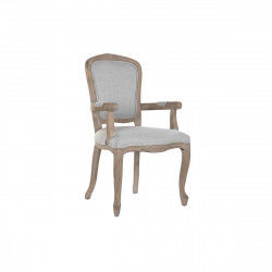 Chaise de Salle à Manger DKD Home Decor Gris clair 57 x 57 x 94 cm