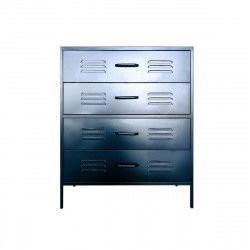 Chest of drawers Home ESPRIT Black Metal Vintage 80 x 35 x 102 cm