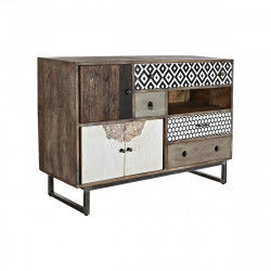 Ladenkast DKD Home Decor Wit Grijs Natuurlijk Donkerbruin Metaal Mangohout...