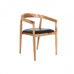 Chair DKD Home Decor Black Natural 58 x 60 x 75 cm