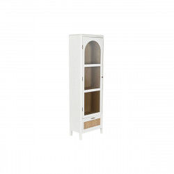 Estantería Home ESPRIT Blanco Ratán Madera de Paulonia 48 x 29 x 161 cm