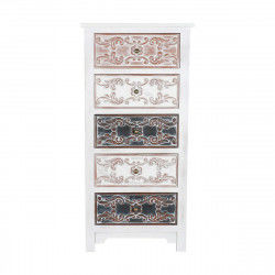 Cassettiera DKD Home Decor Marrone MDF Bianco Marrone scuro Arabo (60 x 40 x...