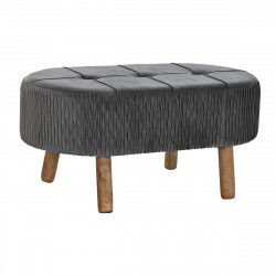 Banqueta DKD Home Decor   Gris Natural Gris oscuro Madera 80 x 46 x 38 cm