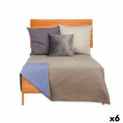 Omkeerbare sprei 240 x 260 cm Blauw Grijs (6 Stuks)