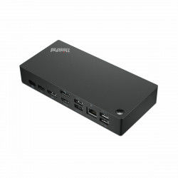 Hub USB 3 Poorten Lenovo 40AY0090EU           Zwart