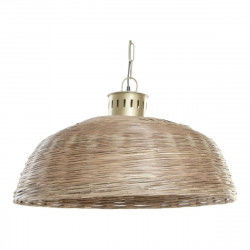 Ceiling Light DKD Home Decor Brown Multicolour Golden Metal wicker 50 W 220 V...