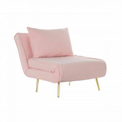 Divano Letto DKD Home Decor 8424001799510 Multicolore Rosa chiaro Metallo...