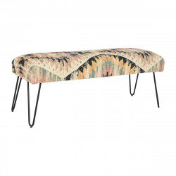 Banquette DKD Home Decor 121 x 41 x 48 cm Noir Métal Multicouleur