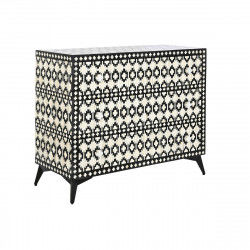 Chest of drawers DKD Home Decor Bicoloured Iron Bone 100 x 40 x 85 cm