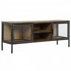 Mueble de TV Home ESPRIT Natural Gris oscuro Madera Metal 137 x 40 x 55 cm