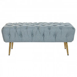 Banqueta DKD Home Decor   103 x 46 x 42 cm Azul Dorado Metal