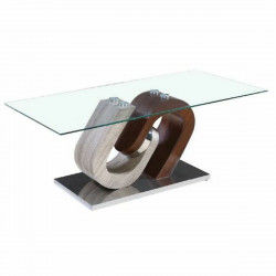 Mesa de Centro DKD Home Decor Marrón Transparente Plateado Natural Madera...