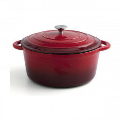 Casserole avec Couvercle Bidasoa Fierro Rouge Métal 6 L (6 L)