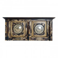 Wanduhr DKD Home Decor London Teakholz (81 x 15 x 37 cm)